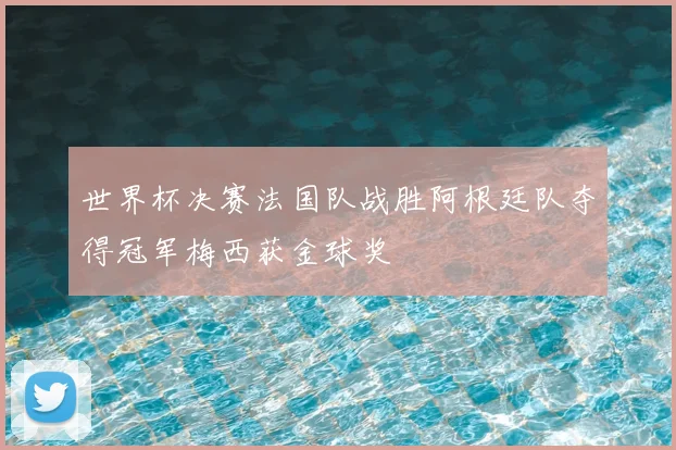 世界杯决赛法国队战胜阿根廷队夺得冠军梅西获金球奖